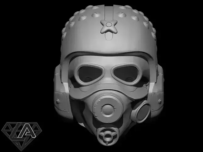 Combine custom helmet 3D print model