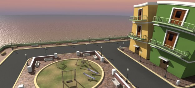 Cartoon Film Set 3D model_2