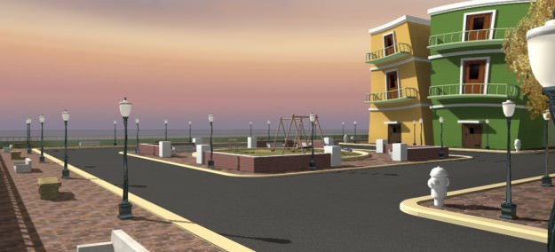 Cartoon Film Set 3D model_3