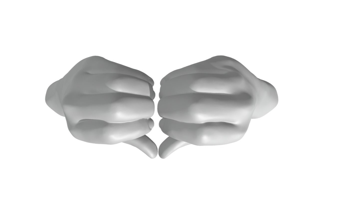 Hands in the shape of a heart with pedestal 3D print model_2