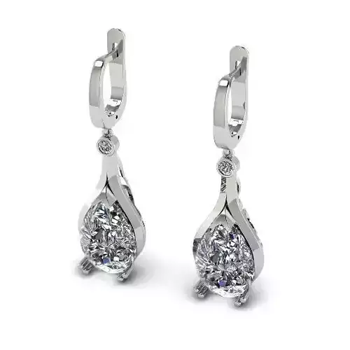 Earrings with English lock Model 3541