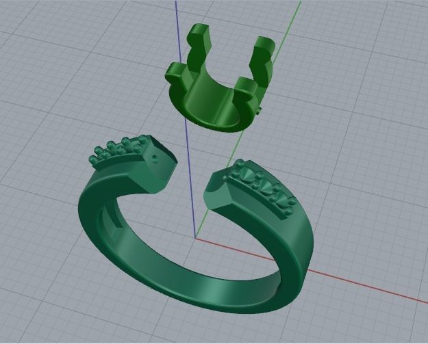 Engagement halo rings Model 3538 3D print model_3