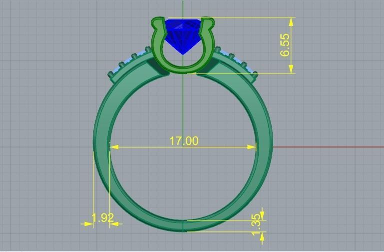 Engagement halo rings Model 3538 3D print model_5