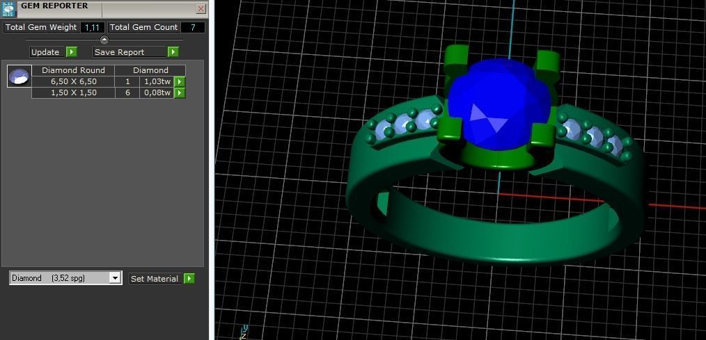 Engagement halo rings Model 3538 3D print model_8