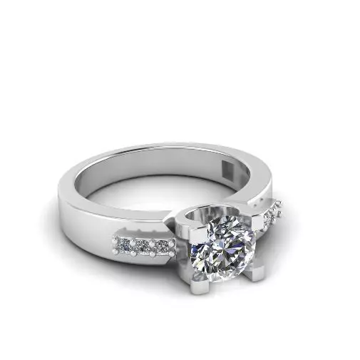 Engagement halo rings Model 3538 3D print model_0