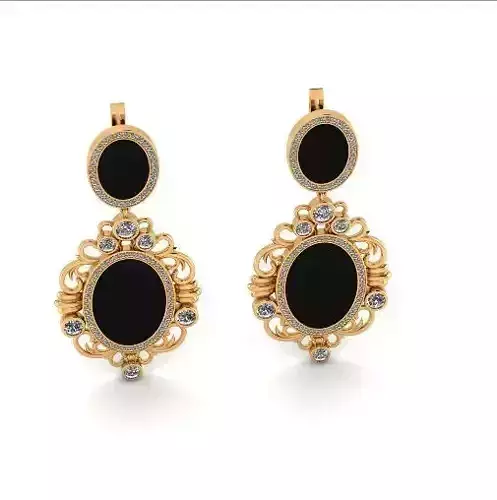 Earrings with English lock Model 3530
