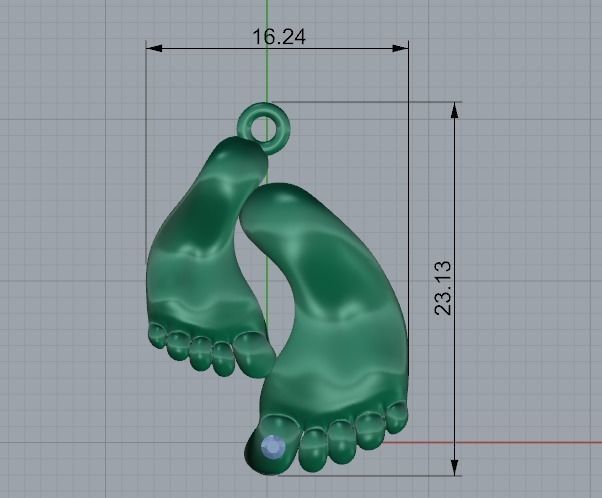 Leg pendant Model 3522 3D print model_6