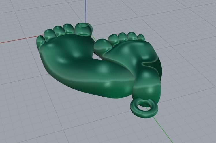 Leg pendant Model 3522 3D print model_5