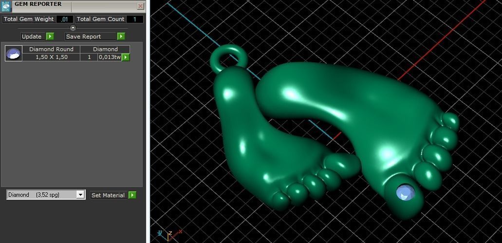 Leg pendant Model 3522 3D print model_8