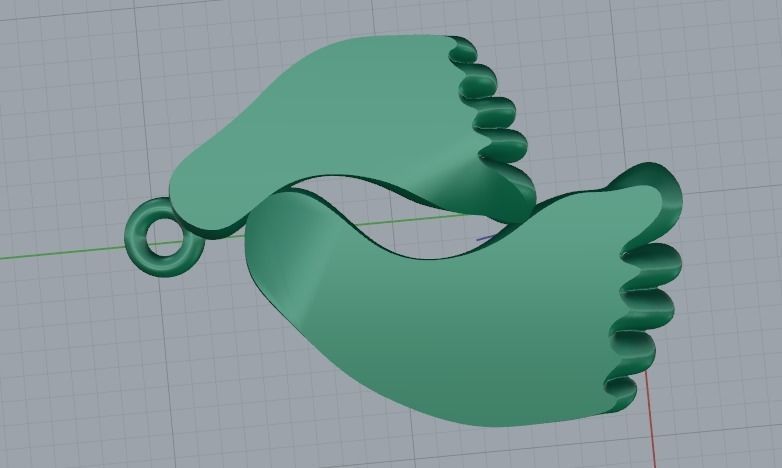 Leg pendant Model 3522 3D print model_4