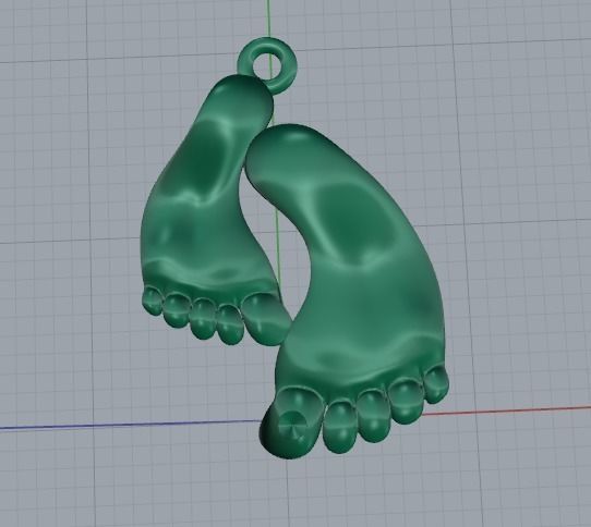 Leg pendant Model 3522 3D print model_2