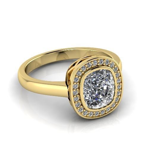 Engagement halo rings Model 3521 3D print model_1