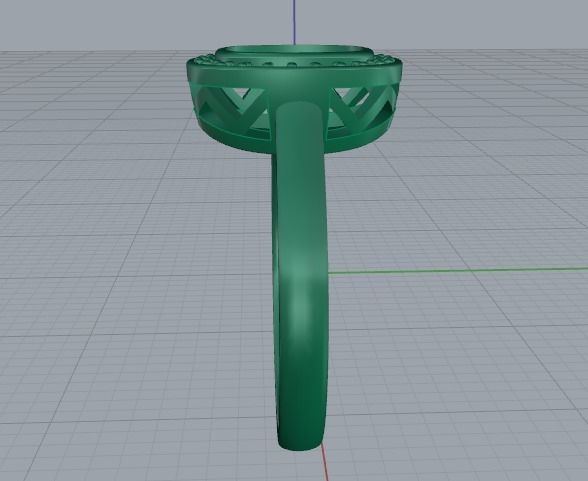 Engagement halo rings Model 3521 3D print model_4