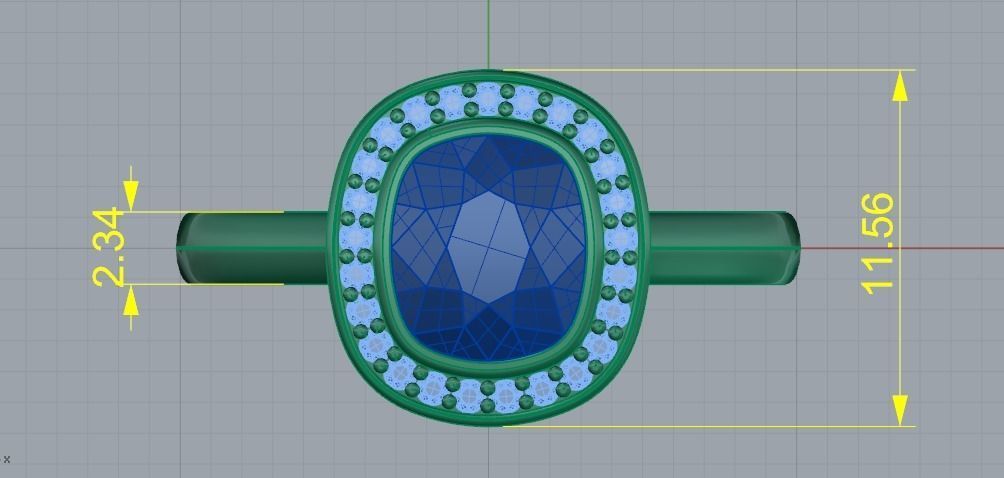 Engagement halo rings Model 3521 3D print model_7