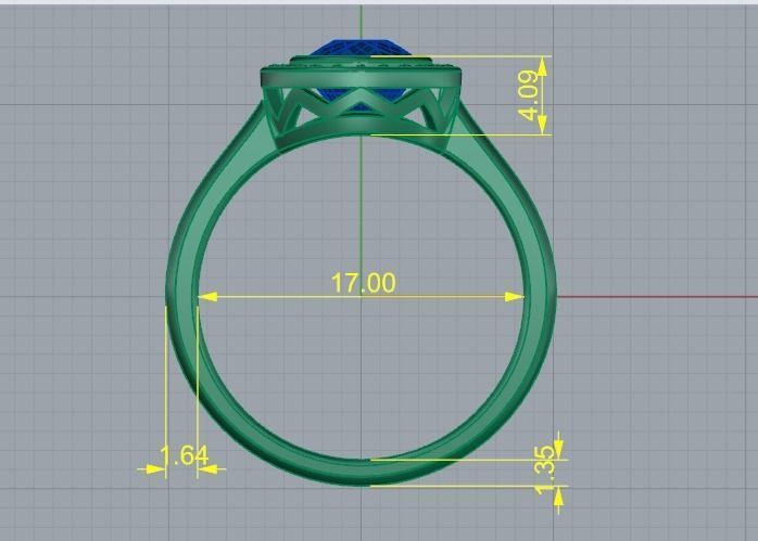Engagement halo rings Model 3521 3D print model_6
