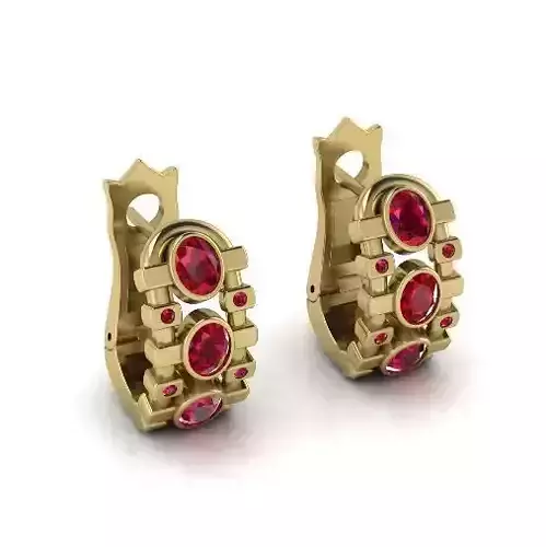 Earrings with English lock Model 3568