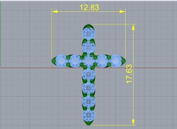 Pendant cross Model 3559 3D print model_5