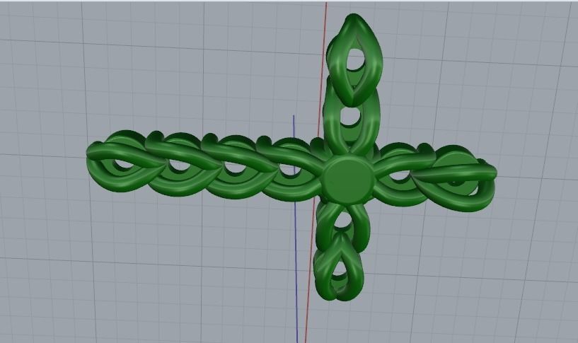 Pendant cross Model 3559 3D print model_4