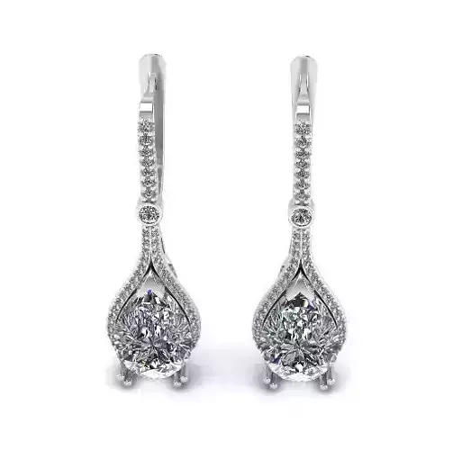 Earrings with English lock Model 3555