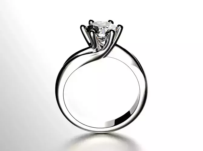 Jewelry Engagement Ring with diamond 0073 Set of sizes FBX 3dm 3D print model