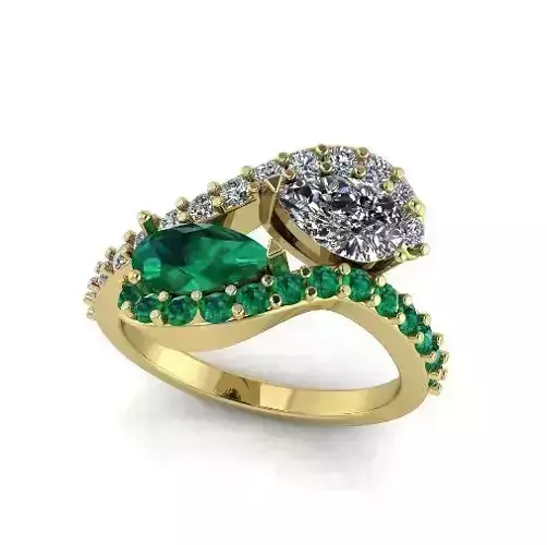 Pear stone ring Model 3550