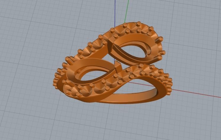 Pear stone ring Model 3550 3D print model_2