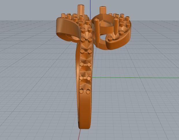 Pear stone ring Model 3550 3D print model_4