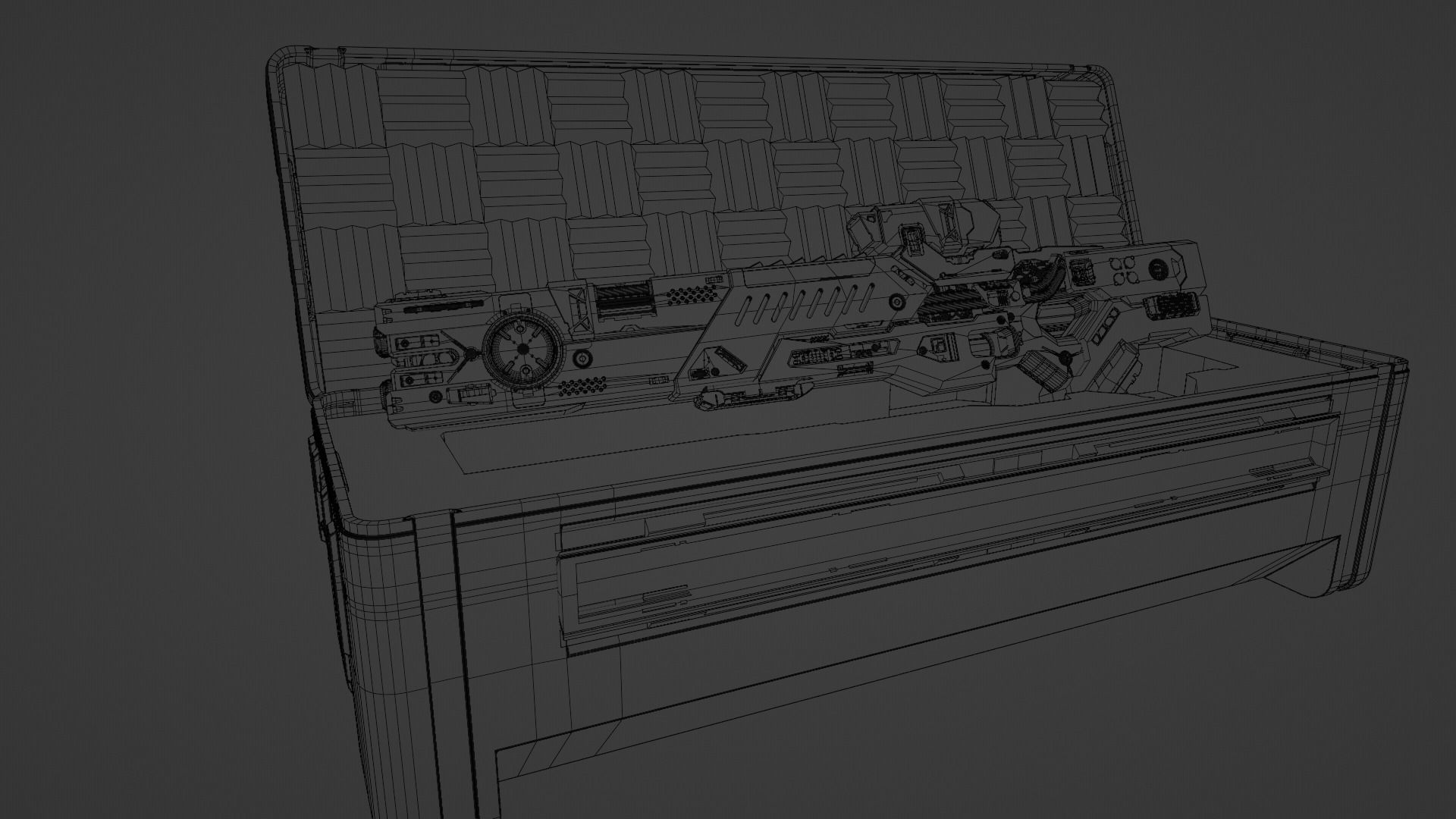 Sci fi gauss rifle based on pulse rifle with full Blend file 3D model_5