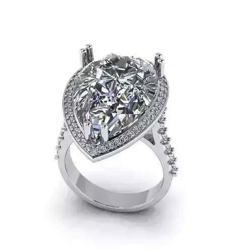 Pear stone ring Model 3544