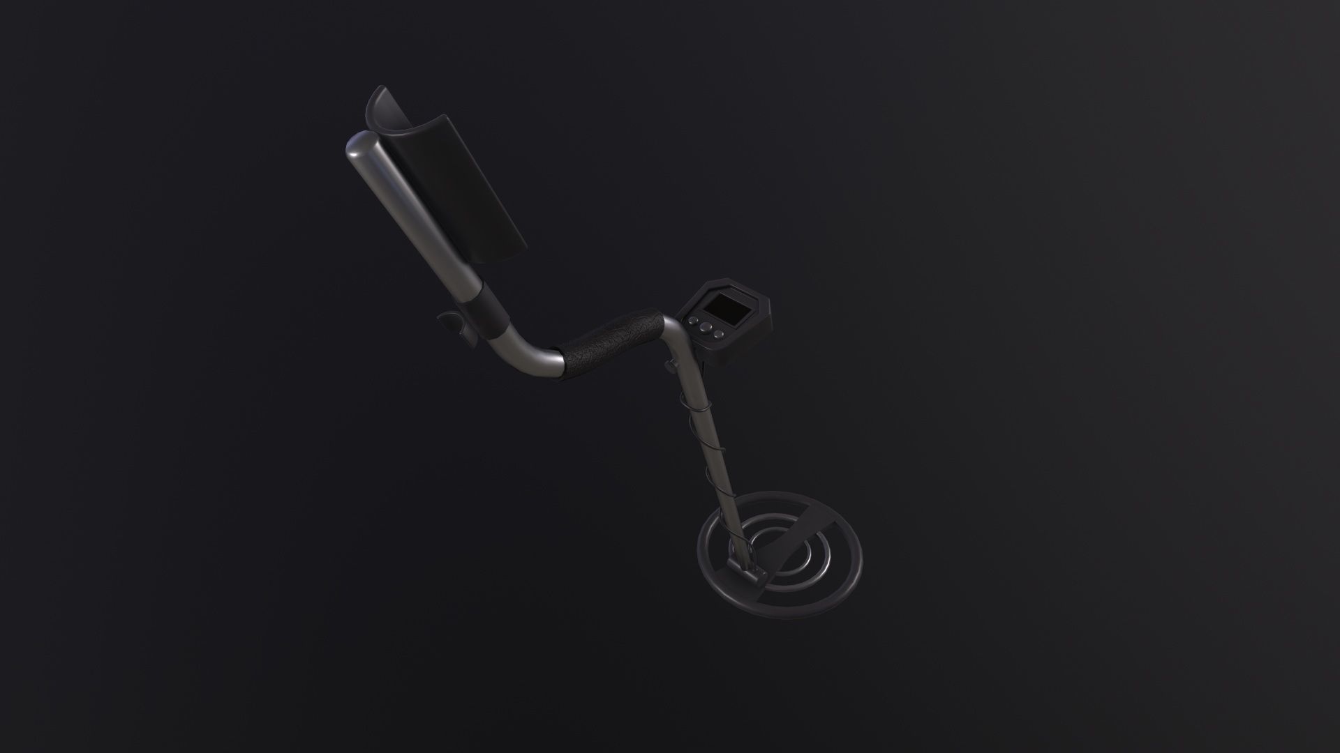 Metal Detector 3D Model Low-poly 3D model_2