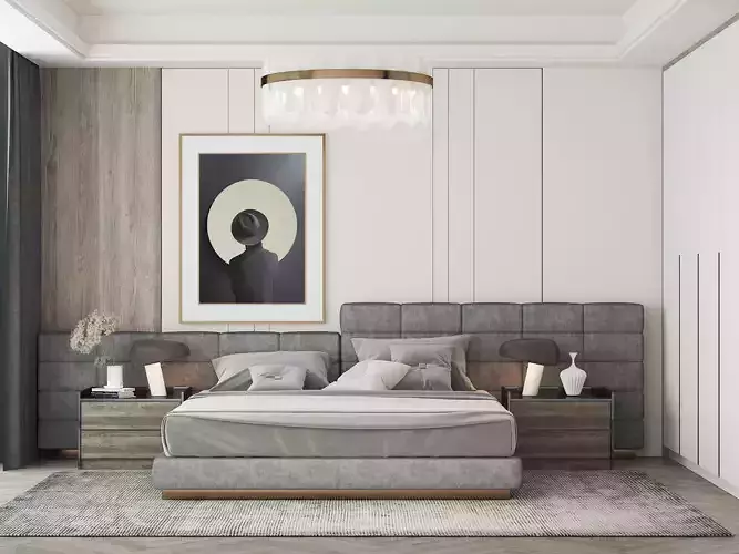 Modern Bedroom-13 3D model
