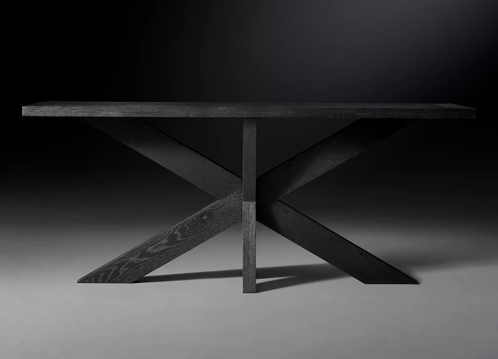 1960S FRENCH X-BASE CONSOLE TABLE Low-poly 3D model_0