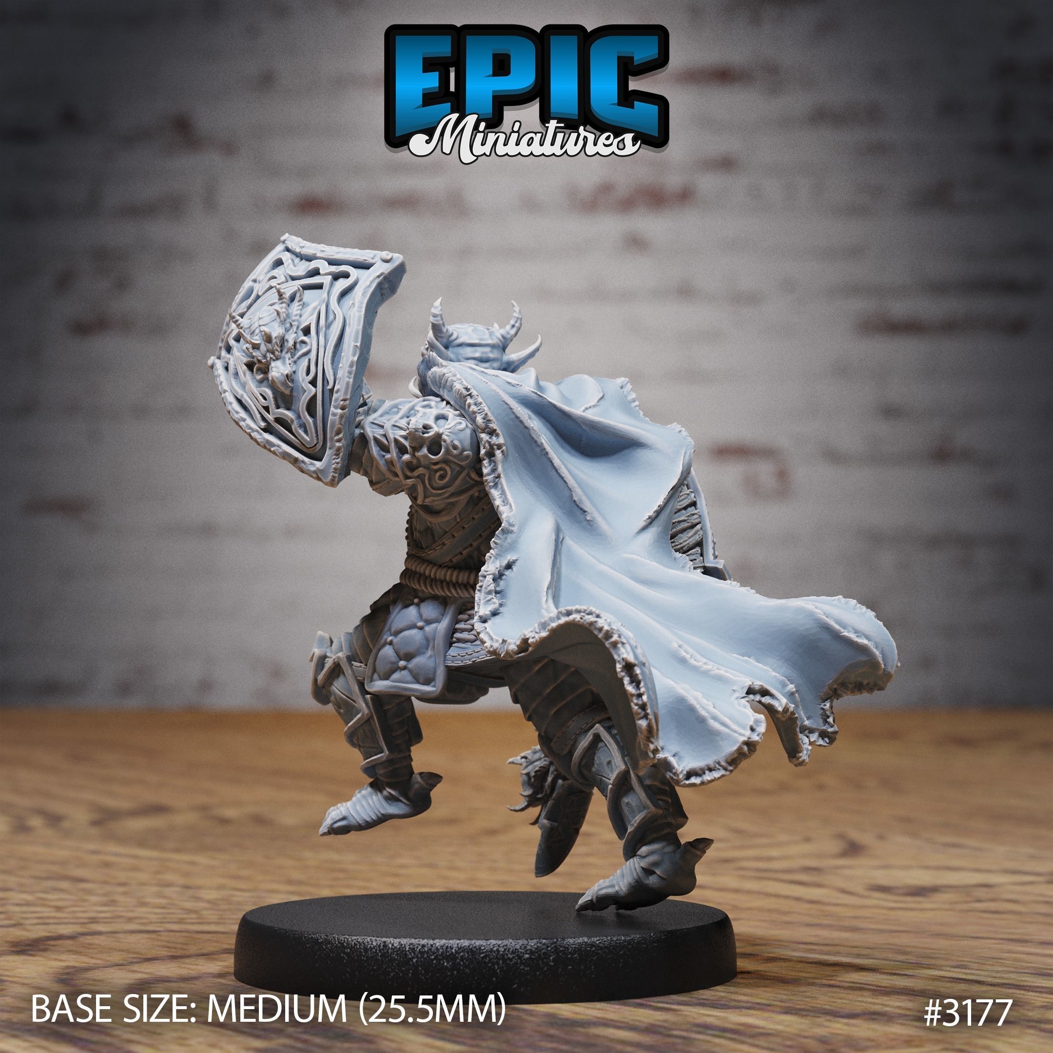 Dragonborn Warrior Attack - DnD Tabletop Miniature 3D Model 3D print model_1