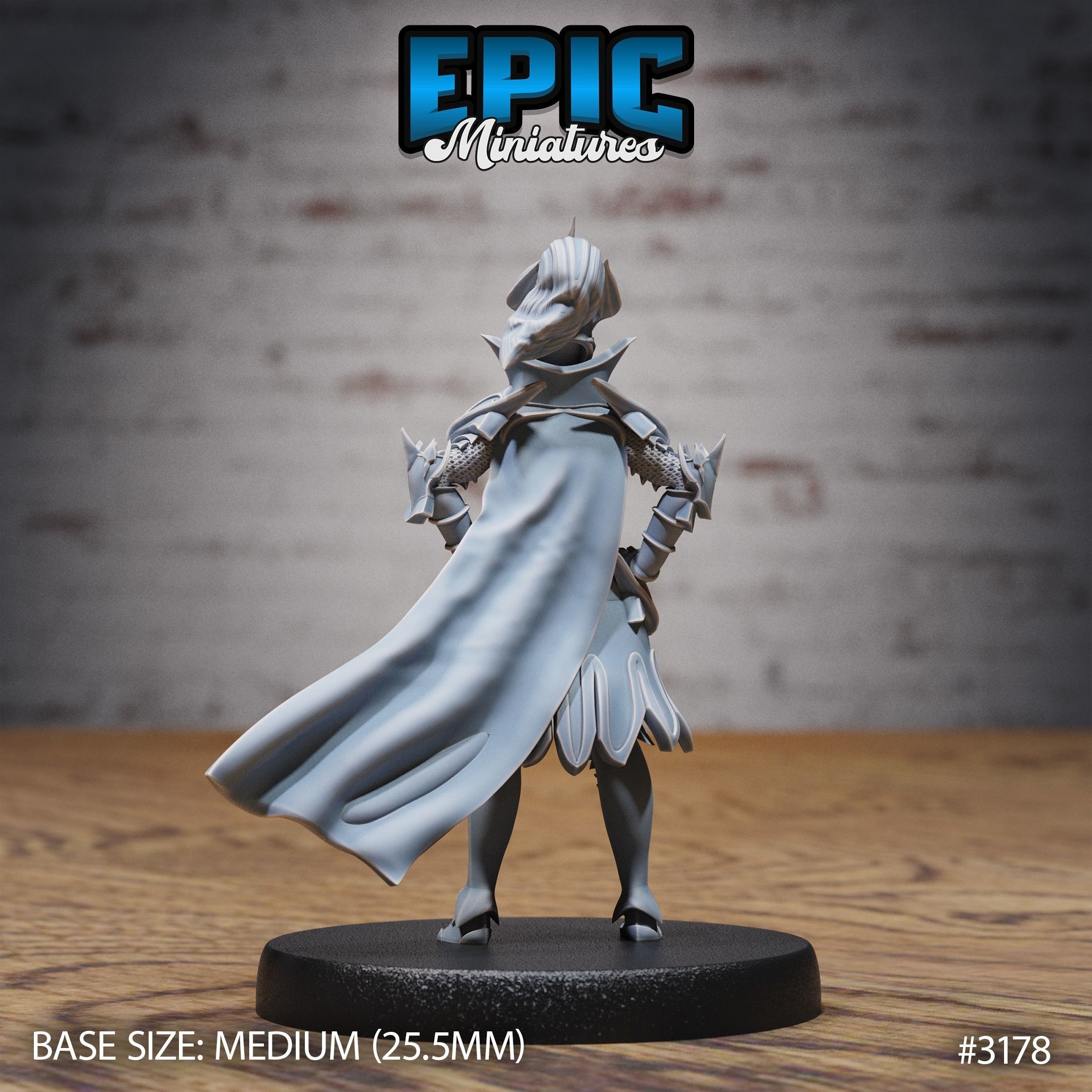 Hunters Guild Female Knight - DnD Tabletop Miniature 3D Model 3D print model_1