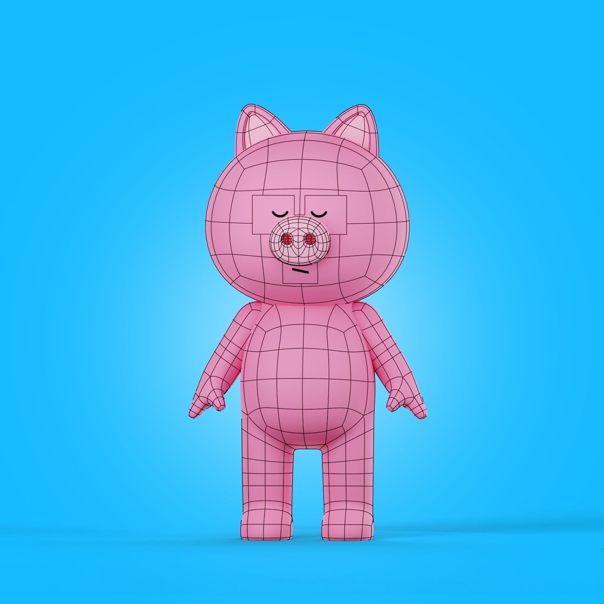 Cartoon Animals Characters Pack 3D model_23