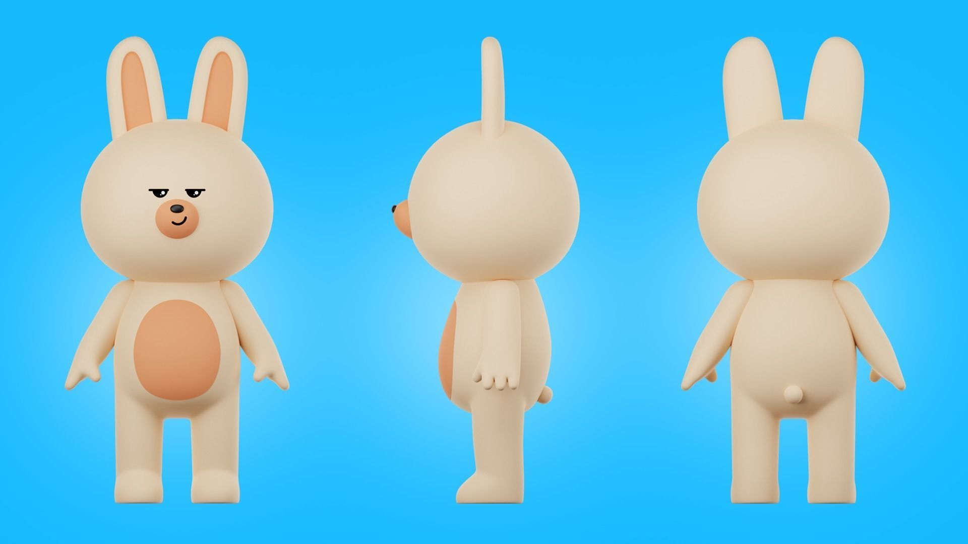 Cartoon Animals Characters Pack 3D model_15
