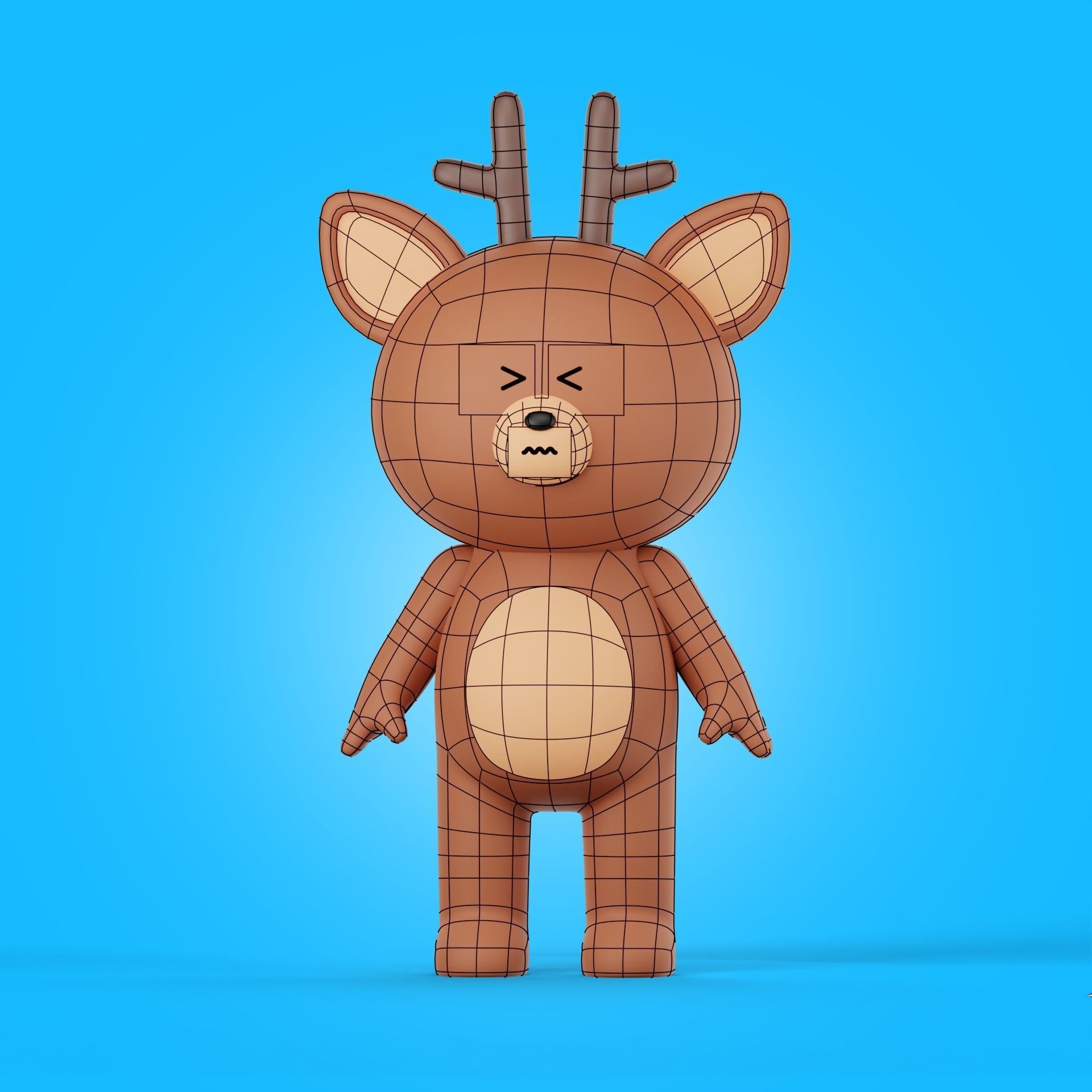 Cartoon Animals Characters Pack 3D model_19