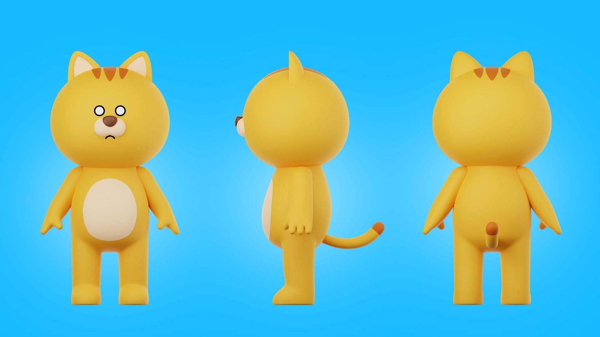 Cartoon Animals Characters Pack 3D model_13