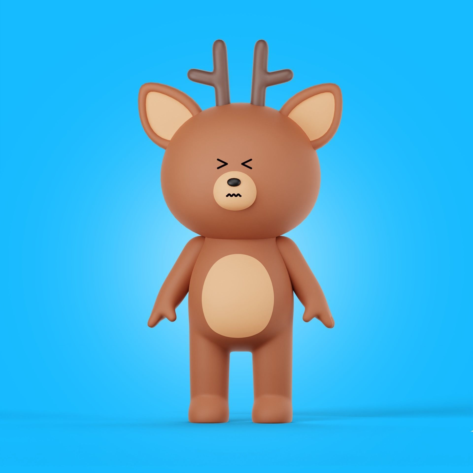 Cartoon Animals Characters Pack 3D model_6