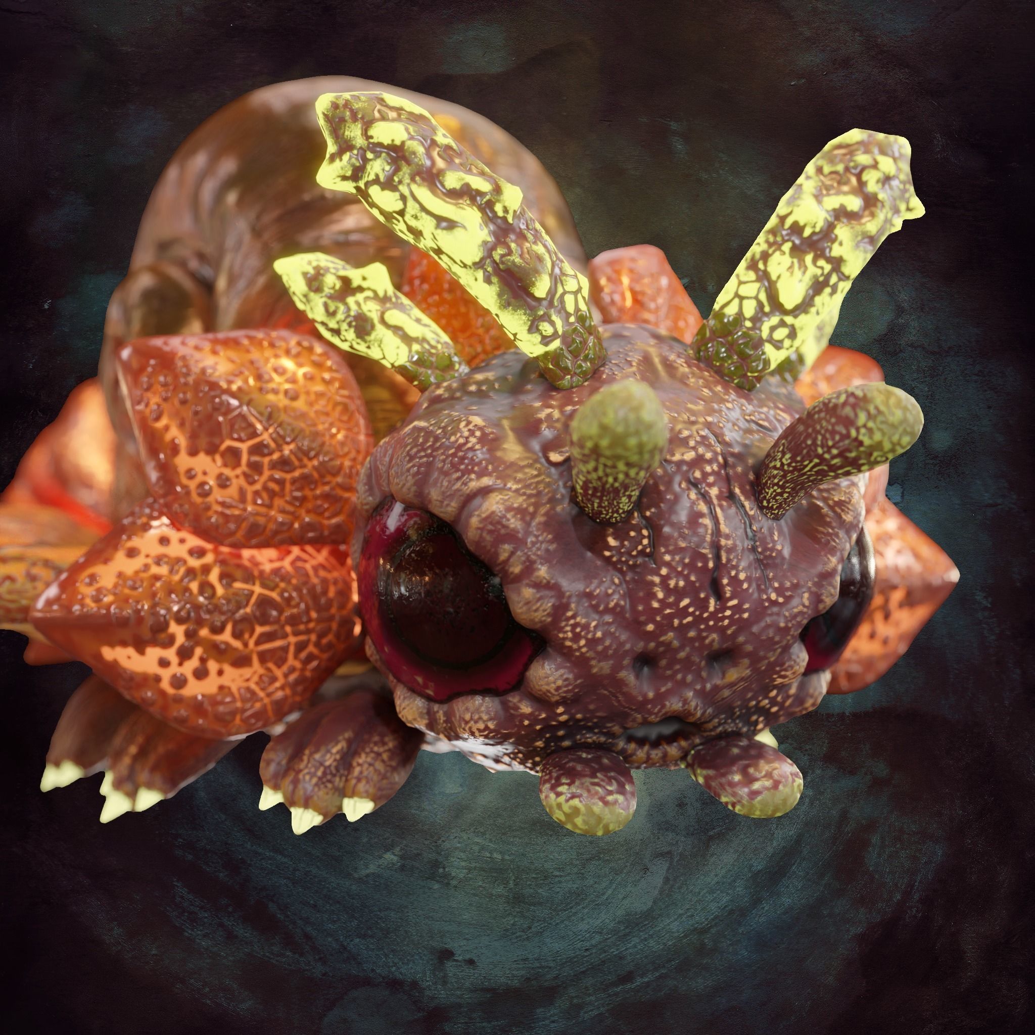 Fantasy Creature Critter Low-poly 3D model_3