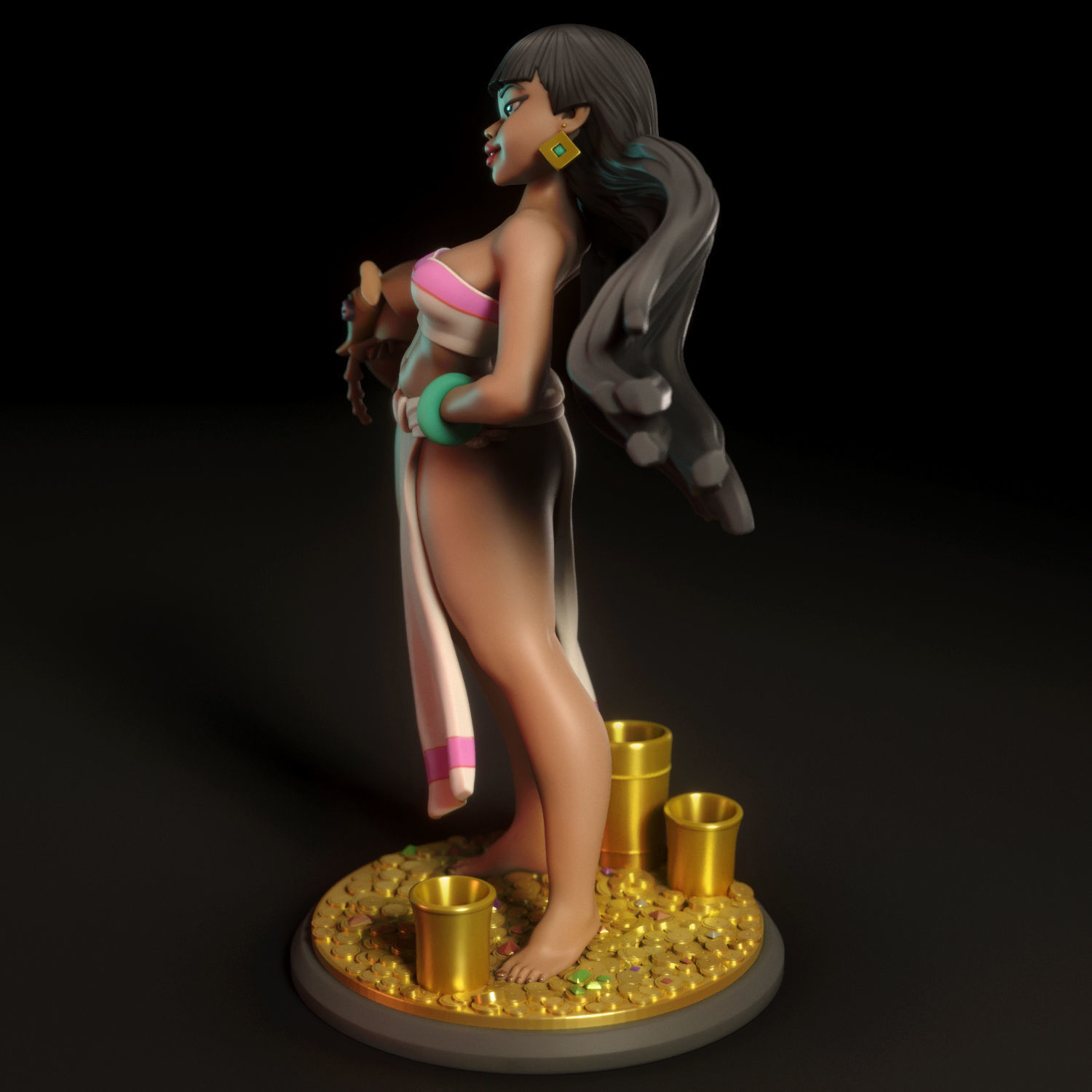 Chel and the armadillo 3D print model_4