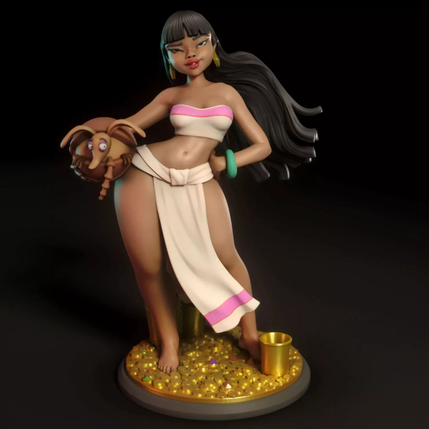 Chel and the armadillo 3D print model_0