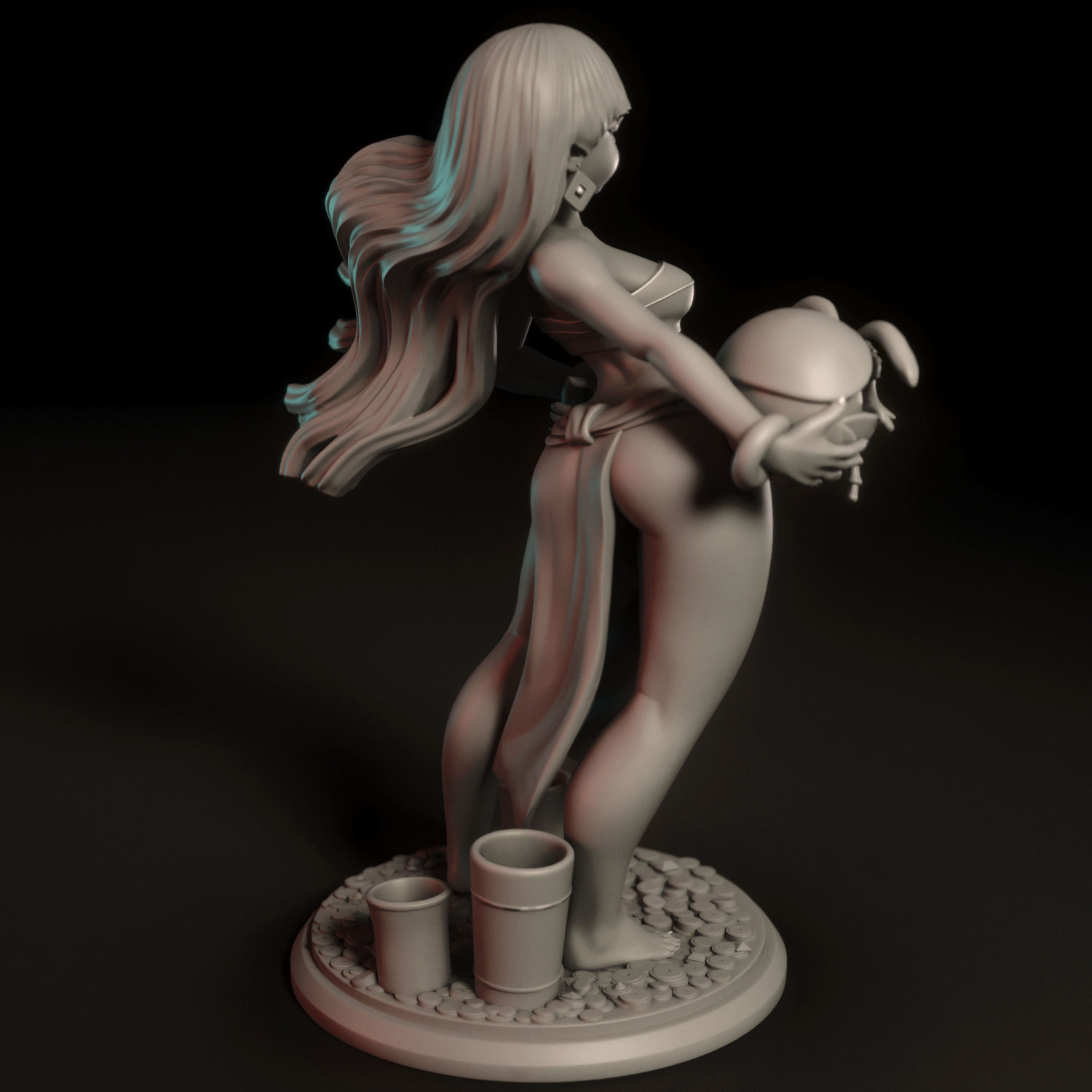 Chel and the armadillo 3D print model_8