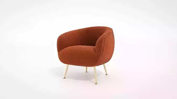 Pleated Shell Chair 3D model