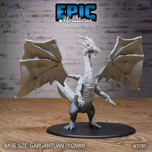 Shadow Dragon Standing - DnD Tabletop Miniature 3D Model 3D print model
