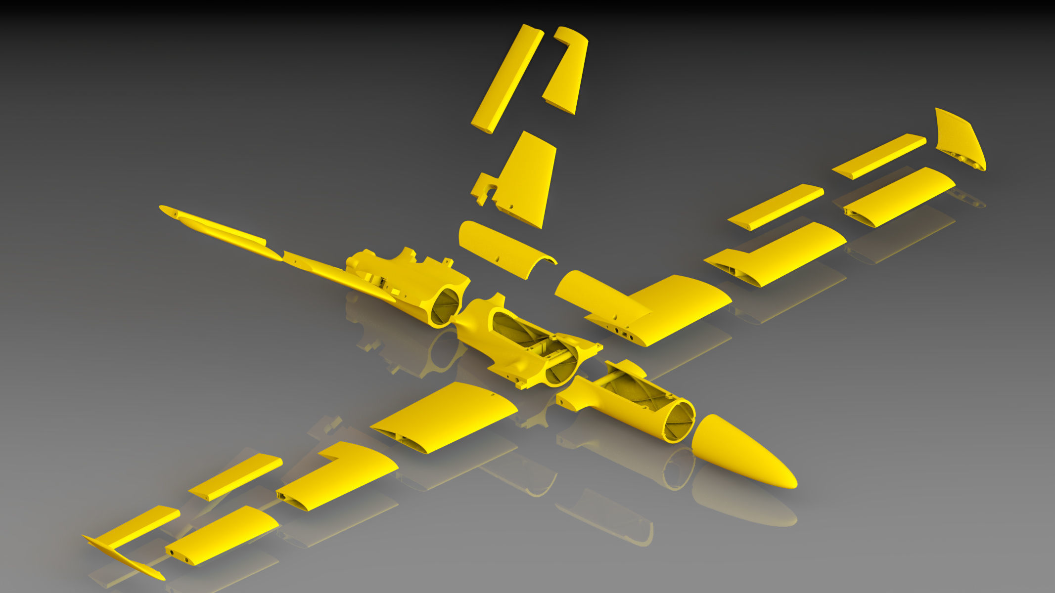 V-1 Hurricane 3D print model_4