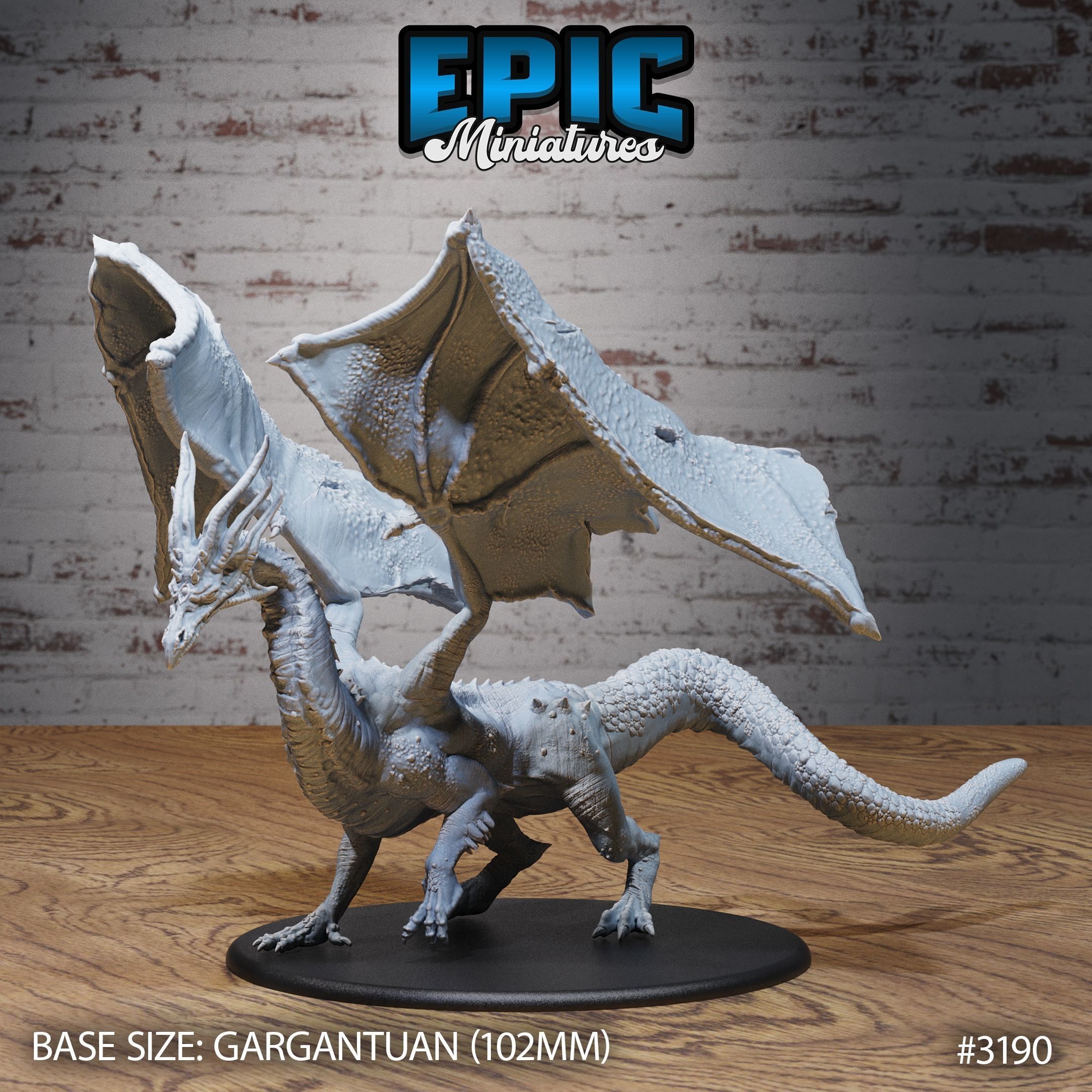 Shadow Dragon - DnD Tabletop Miniature 3D Model 3D print model_0
