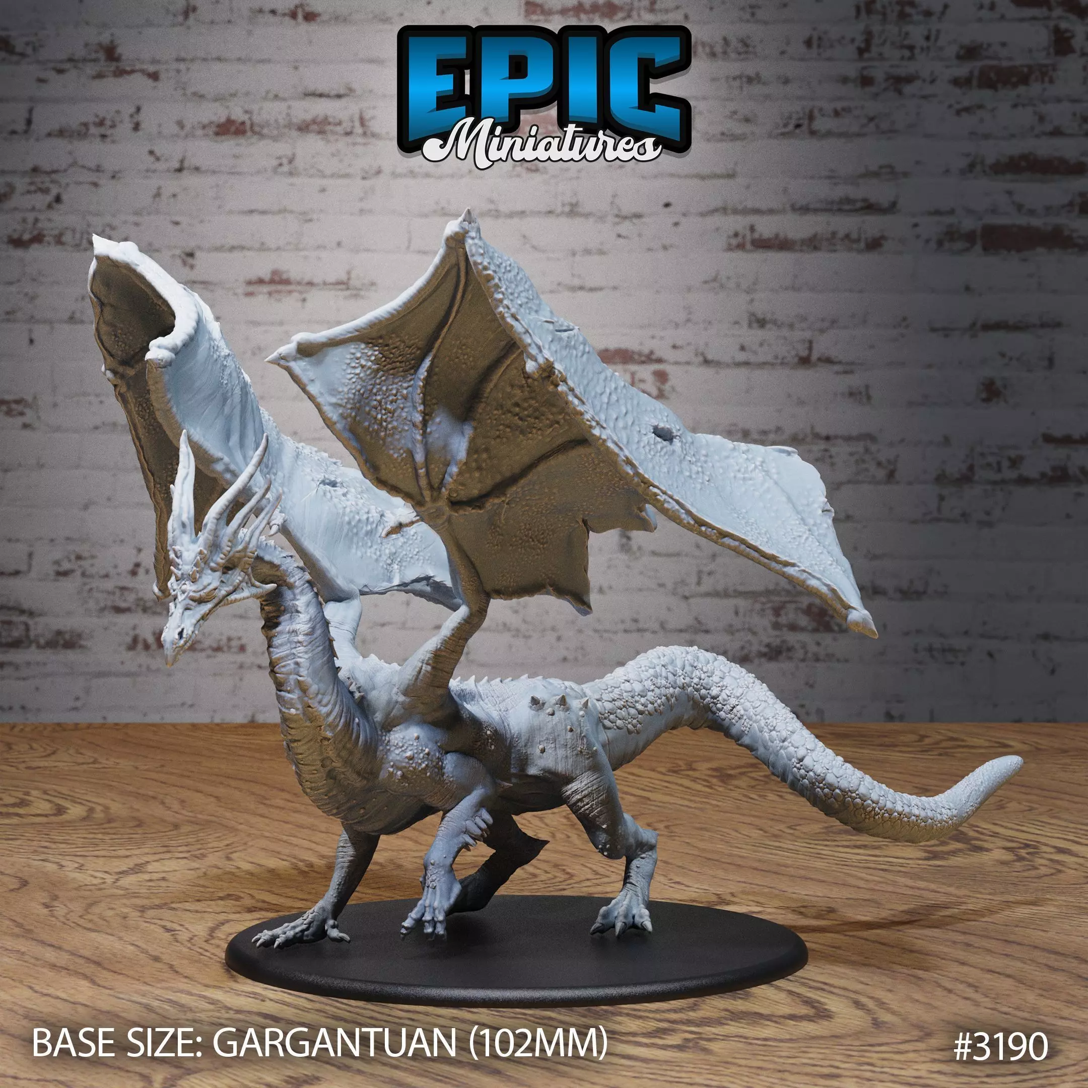 Shadow Dragon - DnD Tabletop Miniature 3D Model 3D print model_0