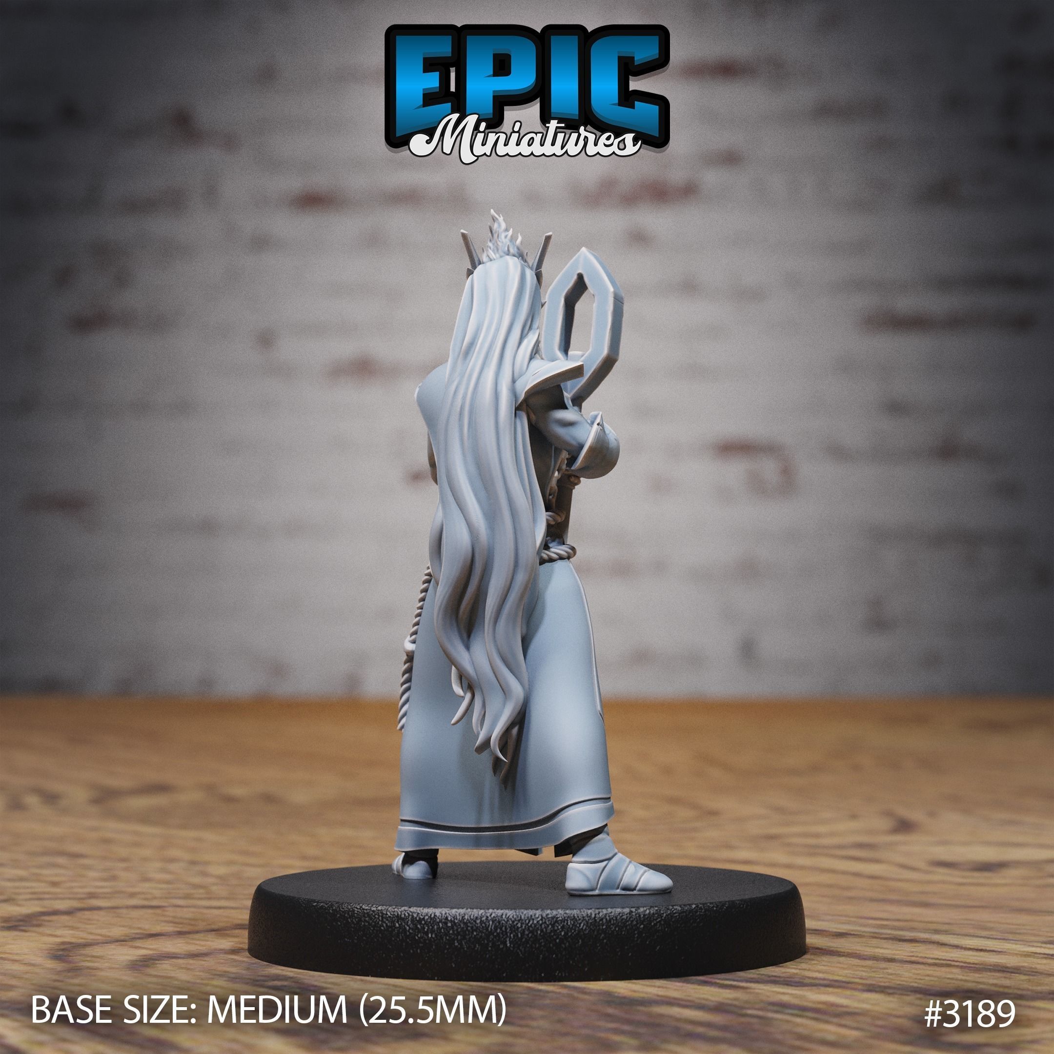 Hunters Guild Elven Red Mage Staff - DnD Tabletop Miniature 3D print model_1