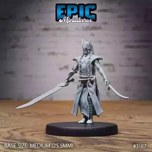 Hunters Guild Elven Red Mage - DnD Tabletop Miniature 3D Model